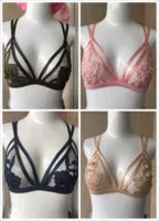Xuất khẩu duy nhất sexy corset Châu Âu và Mỹ không có vòng thép ren tam giác cup đồ lót bikini trong suốt sexy áo ngực bikini 2020