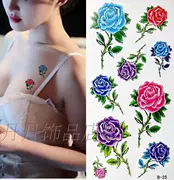 Nữ Hình xăm không thấm nước Sticker Hoa hồng Sexy Vẽ cơ thể Mô phỏng Sticker