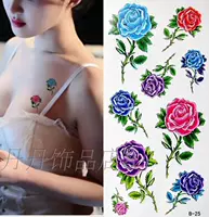 Nữ Hình xăm không thấm nước Sticker Hoa hồng Sexy Vẽ cơ thể Mô phỏng Sticker hình xăm dán nhỏ đẹp