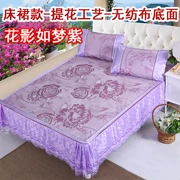 máy Removable mat rửa + 1.8m giường ghế thảm lụa băng ba mảnh giường váy 2,0 lạnh 2x2.2 mét - Thảm mùa hè