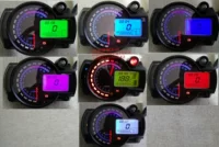 New 7 màu có thể điều chỉnh ss182 tốc độ 299 xe máy trần xe sửa đổi LCD meter 1-6 nhiệt độ nước đo dầu đồng hồ xe wave 110