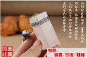 Tốt Qinghai đông lạnh ngọc hình chữ nhật con dấu túi khắc Jinshi khắc thư pháp và hội họa chương bộ sưu tập cuốn sách chương handmade chương