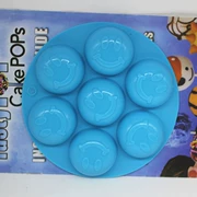 7 thậm chí tròn khuôn mặt cười silicone bánh khuôn handmade xà phòng khuôn DIY khuôn thạch pudding - Tự làm khuôn nướng