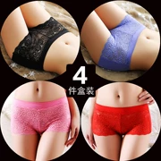 4 hộp quà tặng đồ lót sexy nữ phương thức nhỏ phẳng góc bông tập tin trong thấp eo hip tóm tắt thoáng khí