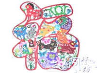 Бумага ручной работы -вырезанный цвет 12 Знаки зодиака FU 24 см. Прекрасный и красивый год -подарки иностранных дел Производители короны