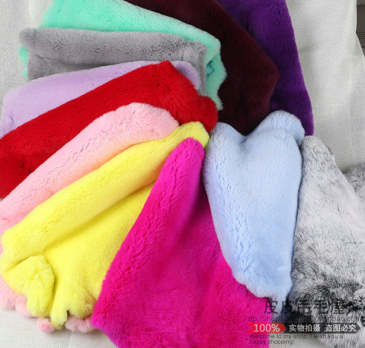 Toàn bộ rex thỏ da nguyên liệu lông thỏ vỏ điện thoại di động tự làm ly hợp túi cổ áo lông thú cửa hàng lông thiết kế vải