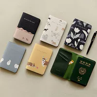 Hàn Quốc Chính hãng HÀNG NGÀY THÍCH Hộ chiếu động vật và thực vật tươi dễ thương Người giữ hộ chiếu ngắn - Túi thông tin xác thực hộp đựng giấy tờ cá nhân