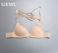 Phụ nữ liền mạch một mảnh áo ngực bộ bikini nút bên tam giác thoải mái áo ngực áo ngực hở lưng