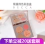 BECCA Chrissy đá cẩm thạch đỏ mặt bốn màu công suất cao sửa chữa ánh sáng make-up khay trang trí đường viền với bộ bàn chải bảng mắt violet