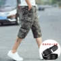 Mùa hè 7 điểm đa túi quần âu lỏng overalls nam quần short quân trang trí cơ thể ngụy trang quân sự quần bảy điểm ống túm quần jean nam