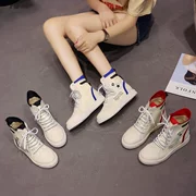 Street dance hip hop giày nữ mùa hè 2018 mới giày đỏ lưới đôi giày trắng giày thể thao giày cao
