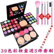 Đích thực 39 màu trang điểm món ăn trang điểm hộp bột bóng mắt tấm son môi blush bột mỹ phẩm bộ hoàn chỉnh của trẻ em