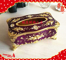 Коробка для салфеток 俄罗斯锡制纸巾盒欧美风情居家手纸抽盒 酒吧ktv宾馆金属手纸抽盒