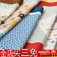 New cotton nước Mỹ retro bảng in ấn thảm mục vụ phương tây placemats trà khăn vải cách nhiệt khăn ăn khăn trải bàn giáo viên