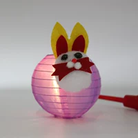 Фонарь, шелковый креативный кролик, мультяшный портативный фонарный столб
