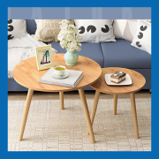 Phòng khách side corner sofa bàn cà phê đơn giản hiện đại bàn tròn tam giác bảng ngắn lắp ráp đơn giản một số loại
