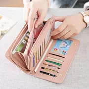 Thời trang hoang dã 2018 mới phụ nữ ví ly hợp túi ví dài dây kéo ví đa chức năng ví