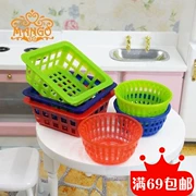 1 12 ngôi nhà búp bê tự làm cabin mini mô hình tĩnh nhà bếp phụ kiện màu rửa giỏ giỏ thực phẩm chơi