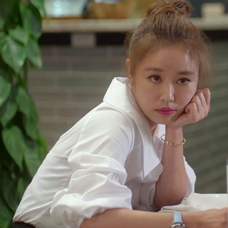 18〖现货〗我的男孩林心如同款白色衣字领露肩衬衫显瘦百搭时尚女