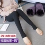 Bà bầu cộng với quần legging nhung dày mùa thu đông Quần áo mới phiên bản Hàn Quốc của bà bầu mỏng quần lửng ống nâng bụng để giữ ấm cho mẹ quần tất bầu