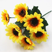 Mô phỏng hoa mặt trời hoa giả hoa trang trí nhà đặt hoa cưới hoa trang trí đạo cụ bó hoa hướng dương - Trang trí nội thất
