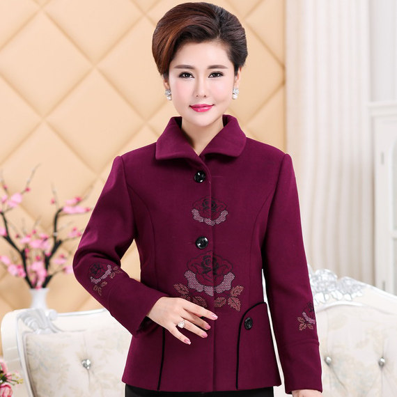 Trung và cũ tuổi áo len nữ ngắn bà ngoại nạp ông già áo len dày mẹ áo khoác mùa đông