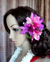 Гавайская трава танцует с головой головы цветочного пляжа, пляжа, шалфея цветочные аксессуары для волос