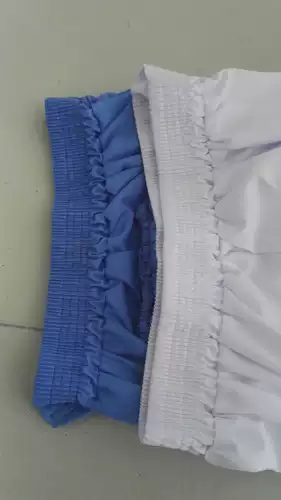 Белые рабочие синие штаны для работы