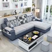 Đồ nội thất Hiện Đại Đơn Giản Đa Chức Năng Vải Sofa Giường Phòng Khách Châu Âu Sofa Vải Kết Hợp