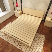 Đăng nhập 2018 giường gỗ giường rắn gỗ 2 m thông giường đôi 1,5 m giường 1,8 giường loại 30kg đơn giản