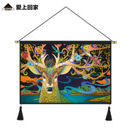 Phong Thủy Nhật Bản-phong cách tấm thảm bức tranh tường mét hộp bìa vải vải sơn phòng khách cạnh giường treo tường trang trí frameless sơn