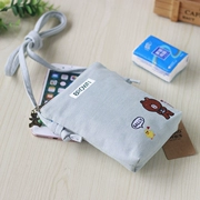 Túi đựng điện thoại di động 2018 mới túi đeo chéo dọc nữ mini bag vải sinh viên dễ thương túi nhỏ túi điện thoại di động