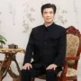 Mùa xuân và mùa thu mới truyền thống Trung Quốc áo dài của nam giới trung niên tops trang phục quốc gia cha gói ông nội trang phục dân tộc shop quần áo nam