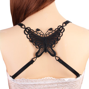 Hàn Quốc phiên bản mới ren sexy bướm chéo áo ngực dây đai vô hình áo ngực với vẻ đẹp rỗng trở lại không trượt đồ lót vành đai
