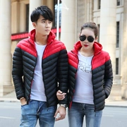 Mùa đông dày trùm đầu áo khoác nam giới và phụ nữ mùa thu và mùa đông mặc những người yêu thích mặc sinh viên đại học áo khoác mùa đông bên ngoài quần áo Hàn Quốc phiên bản của bọ cạp