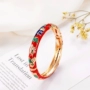 Bắc Kinh Jingtai Blue bangle Vòng tay hoa mẫu đơn nhỏ đích thực Thời trang Vòng đeo tay Bắc Kinh Trang sức nổi bật Quà tặng ở nước ngoài vòng lv