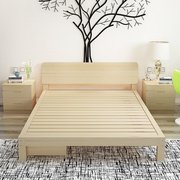 Cung cấp công cụ cài đặt đơn giản 1,35 m khung thông cấu trúc log giường đôi giường giường gỗ rắn loại