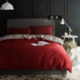 Được xuất khẩu sang Châu Âu và Hoa Kỳ 60 chiếc giường bằng vải cotton satin màu rắn 笠 1,8 m giường cưới bốn mảnh - Bộ đồ giường bốn mảnh bộ drap giường