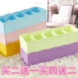 Креативная дома пластиковая деревянные брюки штриховая коробка запускает коробка для настольной косметики