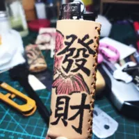Креативная милая зажигалка ручной работы, кожаный чехол, делается под заказ, на удачу