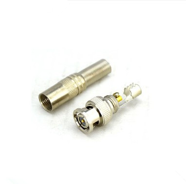 Đầu nối giám sát camera đầu BNC không hàn Đầu nối cáp video đầu Q9 Đầu kim đồng mạ vàng lõi vàng của Mỹ