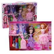 Chính hãng cô gái đồ chơi ăn mặc búp bê búp bê đặt Zhuang hàng hóa của trẻ em PU vải sang trọng đồ chơi