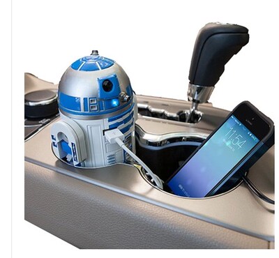 По дороге «Звездные войны» Соединенных Штатов Robot R2-D2 USB-автомобиль зарядное устройство