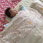 sản phẩm giường cũi bông tám bộ của trẻ sơ sinh và cảm thấy mô hình duy trì siêu tốt thể hiện trong hai kho báu - Bộ đồ giường trẻ em 	ga giường màu hồng cho bé gái	