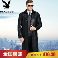 Playboy nam quần áo lông một người đàn ông da da trung niên da cừu mùa đông cộng với nhung áo khoác dày áo măng tô nam