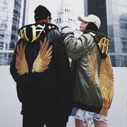 MAMC tide thương hiệu vàng thêu wings màu phù hợp với MA1 áo khoác chuyến bay triều quốc gia hip hop vài dày bông áo mùa đông