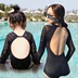 Trẻ em của cô gái đồ bơi Hàn Quốc dễ thương công chúa Big Boy Cha mẹ và con Mẹ và người phụ nữ Halter Slim một mảnh áo tắm Spa Đồ bơi trẻ em