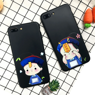 僵小鱼可爱呆萌苹果7手机壳iphone5s/6s/7plus小僵尸软壳招财进奶