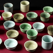 Long Tuyền Celadon Master Cup Cốc gốm đơn Cốc trà Kung Fu Bộ trà đá nứt bát trà Ge Kiln