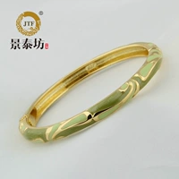 JTF vòng tay cloisonne đích thực của phụ nữ thời trang mạ vàng quà tặng vòng quanh mùa xuân phong cách cong vòng tay lv